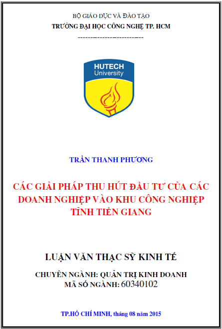cac giai phap thu hut dau tu cua cac doanh nghiep vao khu cong nghiep tinh tien giang