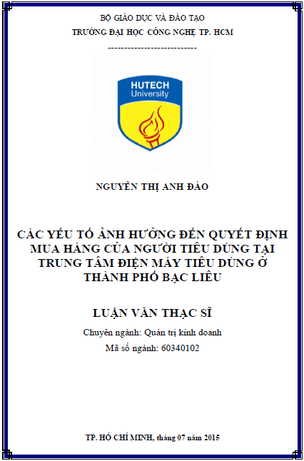 cac yeu to anh huong den quyet dinh mua hang cua nguoi tieu dung tai trung tam dien may tieu dung o thanh pho bac lieu