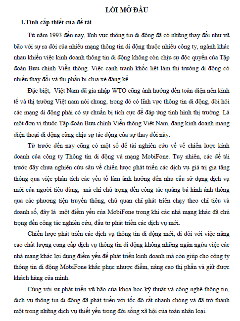 chien luoc phat trien cac dich vu thong tin di dong cua cong ty thong tin di dong den nam 2018
