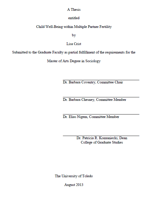Child well-being within multiple partner fertility 1 child well being within multiple partner fertility