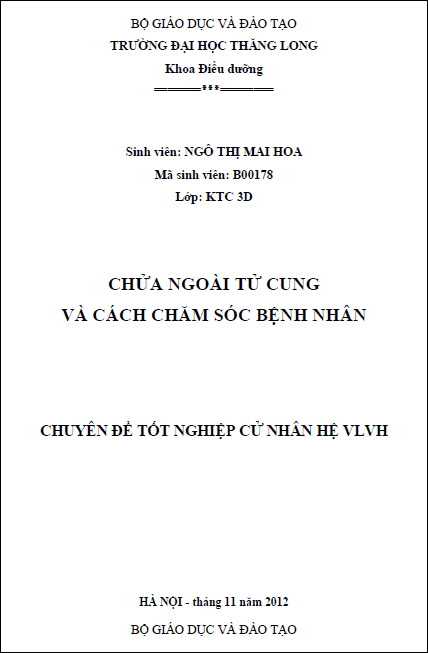 chua ngoai tu cung va cach cham soc benh nhan