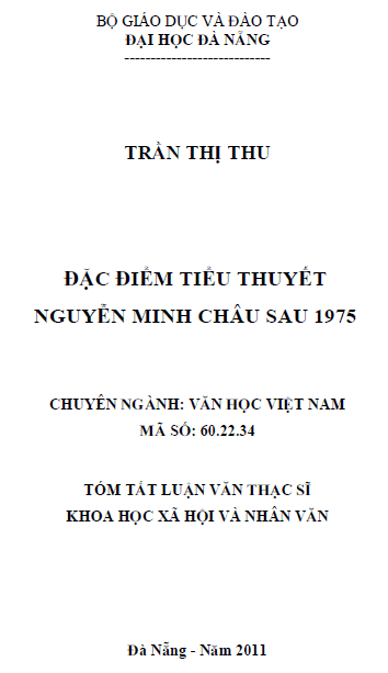 dac diem tieu thuyet nguyen minh chau sau 1975