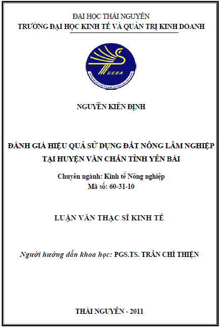 danh gia hieu qua su dung dat nong lam nghiep tai huyen van chan tinh yen bai