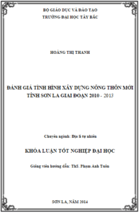 danh gia tinh hinh xay dung nong thon moi tinh son la giai doan 2010 2013