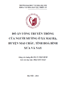 do an uong truyen thong cua nguoi i muong o xa mai ha huyen mai chau tinh hoa binh xua va nay