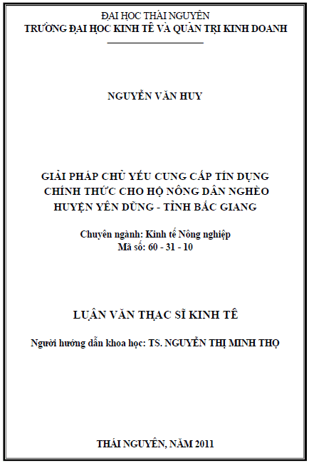 giai phap chu yeu cung cap tin dung chinh thuc cho ho nong dan ngheo huyen yen dung tinh bac giang