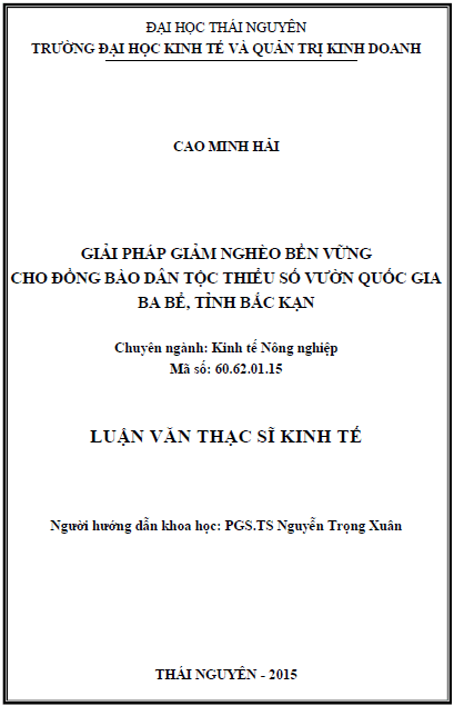 giai phap giam ngheo ben vung cho dong bao dan toc thieu so vuon quoc gia ba be tinh bac kan