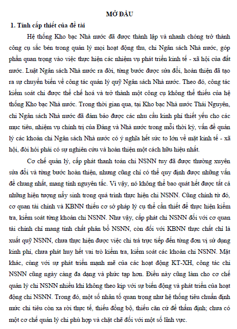 giai phap hoan thien cong tac quan ly chi ngan sach nha nuoc tai kho bac nha nuoc thai nguyen