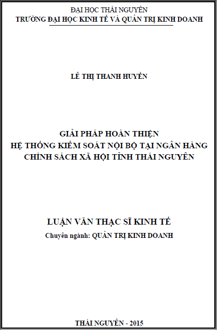 giai phap hoan thien he thong kiem soat noi bo tai ngan hang chinh sach xa hoi tinh thai nguyen