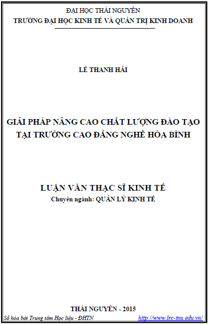 giai phap nang cao chat luong dao tao tai truong cao dang nghe hoa binh