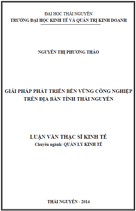 giai phap phat trien ben vung cong nghiep tren dia ban tinh thai nguyen
