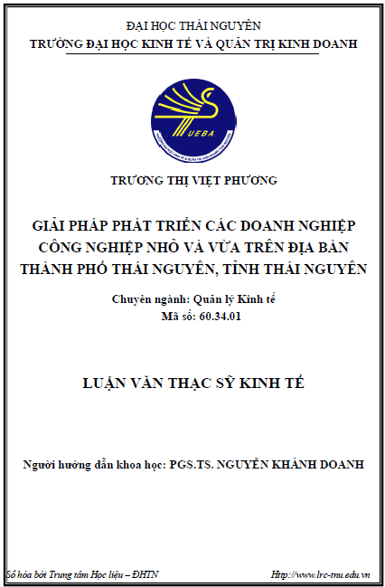 giai phap phat trien cac doanh nghiep cong nghiep nho va vua tren dia ban thanh pho thai nguyen tinh thai nguyen