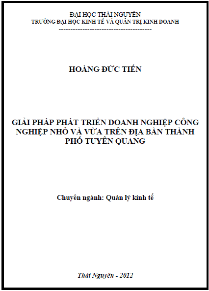 giai phap phat trien doanh nghiep cong nghiep nho va vua tren dia ban thanh pho tuyen quang