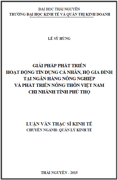 giai phap phat trien hoat dong tin dung ca nhan ho gia dinh tai ngan hang nong nghiep va phat trien nong thon viet nam chi nhanh tinh phu tho