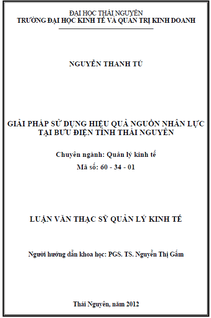 giai phap su dung hieu qua nguon nhan luc tai buu dien tinh thai nguyen
