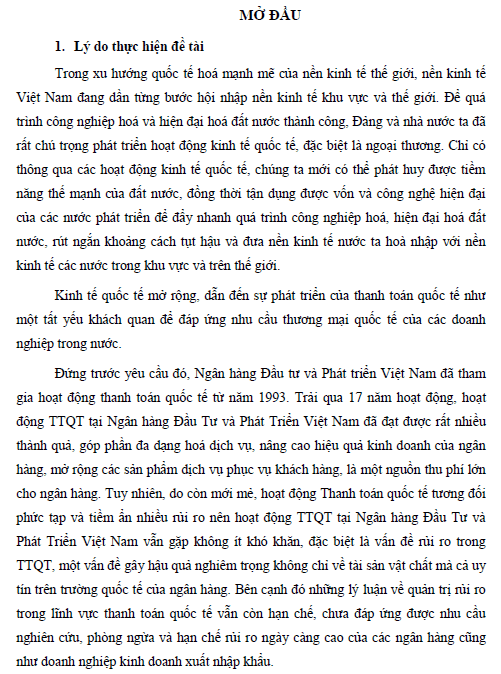 giai phap tang cuong quan tri rui ro trong hoat dong thanh toan quoc te tai ngan hang dau tu va phat trien viet nam