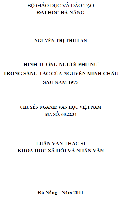 hinh tuong nguoi phu nu trong sang tac cua nguyen minh chau sau nam 1975