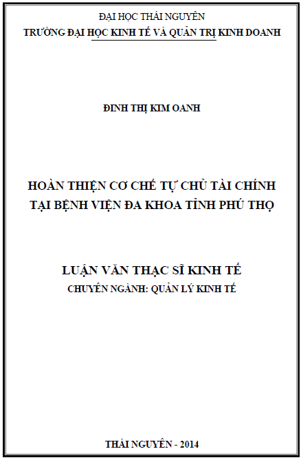 hoan thien co che tu chu tai chinh tai benh vien da khoa tinh phu tho