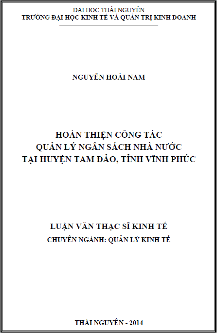 hoan thien cong tac quan ly ngan sach nha nuoc tai huyen tam dao tinh vinh phuc