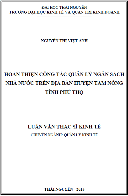 hoan thien cong tac quan ly ngan sach nha nuoc tren dia ban huyen tam nong tinh phu tho