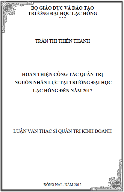 hoan thien cong tac quan tri nguon nhan luc tai truong dai hoc lac hong den nam 2017