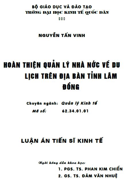 hoan thien quan ly nha nuoc ve du lich tren dia ban tinh lam dong