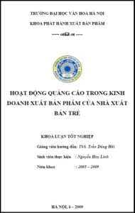 hoat dong quang cao trong kinh doanh xuat ban pham cua nha xuat ban tre