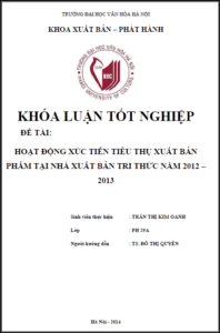 hoat dong xuc tien tieu thu xuat ban pham tai nha xuat ban tri thuc nam 2012 2013