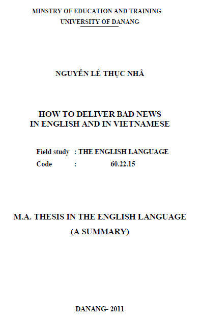 how to deliver bad news in english and in vietnamese