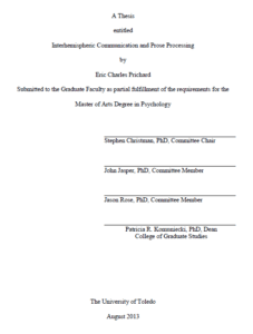 interhemispheric communication and prose processing
