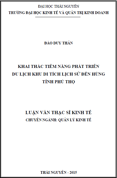 khai thac tiem nang phat trien du lich khu di tich lich su den hung tinh phu tho