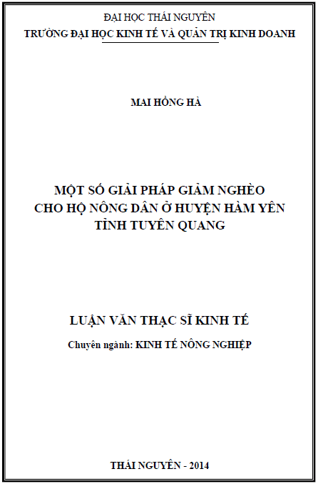 mot so giai phap giam ngheo cho ho nong dan o huyen ham yen tinh tuyen quang