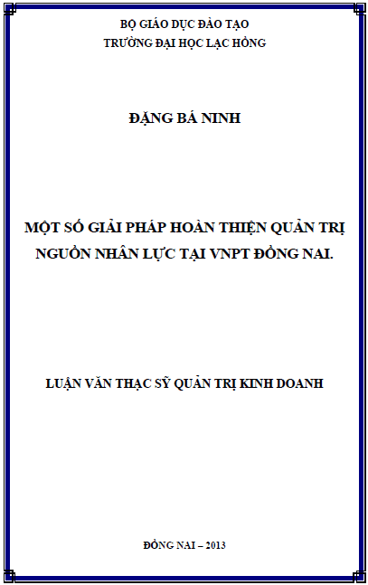 mot so giai phap hoan thien quan tri nguon nhan luc tai vnpt dong nai