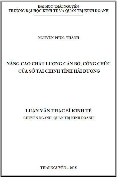 nang cao chat luong can bo cong chuc cua so tai chinh tinh hai duong