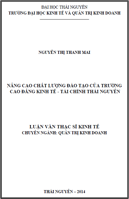 nang cao chat luong dao tao cua truong cao dang kinh te tai chinh thai nguyen