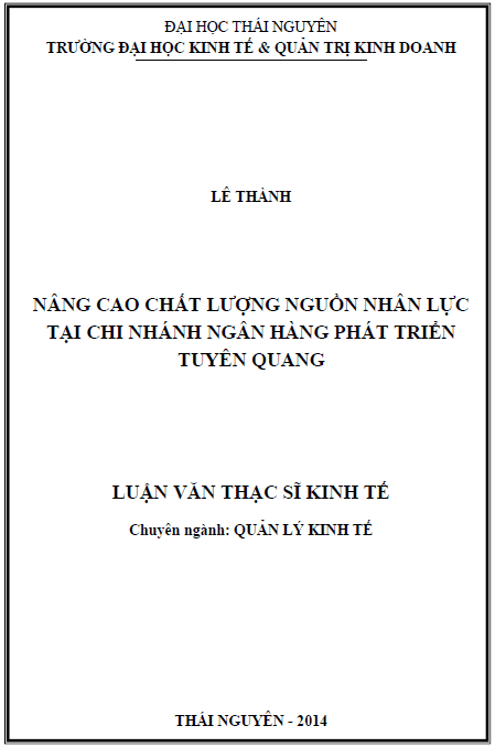 nang cao chat luong nguon nhan luc tai chi nhanh ngan hang phat trien tuyen quang