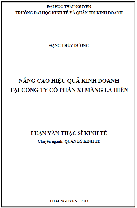nang cao hieu qua kinh doanh tai cong ty co phan xi mang la hien