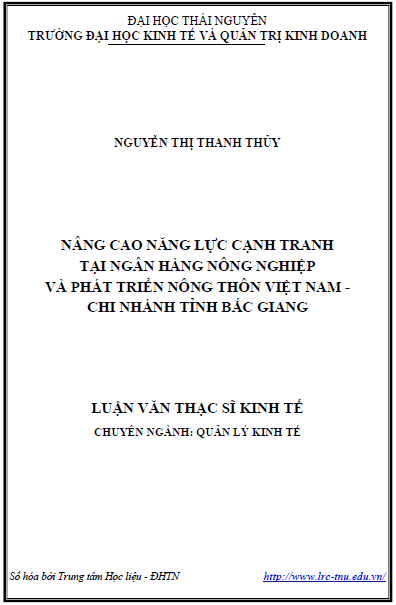nang cao nang luc canh tranh tai ngan hang nong nghiep va phat trien nong thon viet nam chi nhanh tinh bac giang