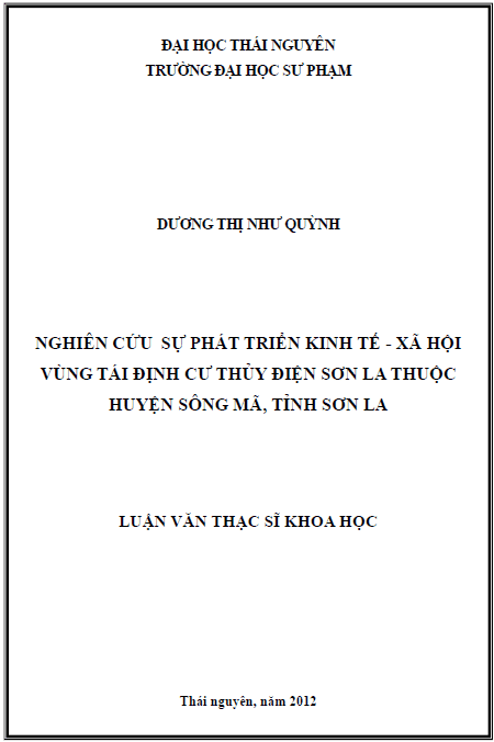 nghien cuu su phat trien kinh te xa hoi vung tai dinh cu thuy dien son la thuoc huyen song ma tinh son la