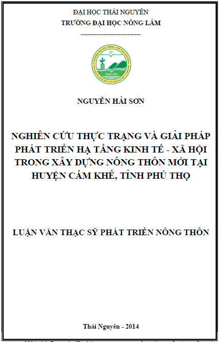 Nghiên cứu thực trạng và giải pháp phát triển hạ tầng kinh tế - xã hội trong xây dựng nông thôn mới tại huyện Cẩm Khê, tỉnh Phú Thọ 1 nghien cuu thuc trang va giai phap phat trien ha tang kinh te xa hoi trong xay dung nong thon moi tai huyen cam khe tinh phu tho