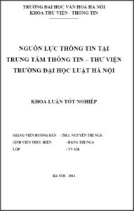 nguon luc thong tin tai trung tam thong tin thu vien truong dai hoc luat ha noi