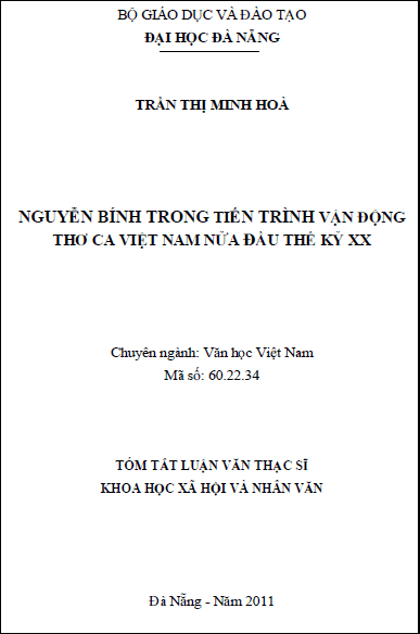 nguyen binh trong tien trinh van dong tho ca viet nam nua dau the ky