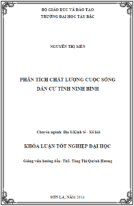 phan tich chat luong cuoc song dan cu tinh ninh binh