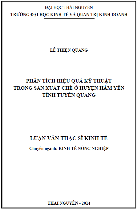 phan tich hieu qua ky thuat trong san xuat che o huyen ham yen tinh tuyen quang