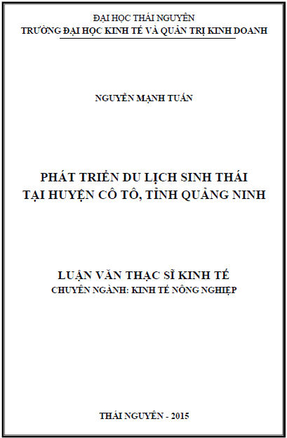 phat trien du lich sinh thai tai huyen co to tinh quang ninh