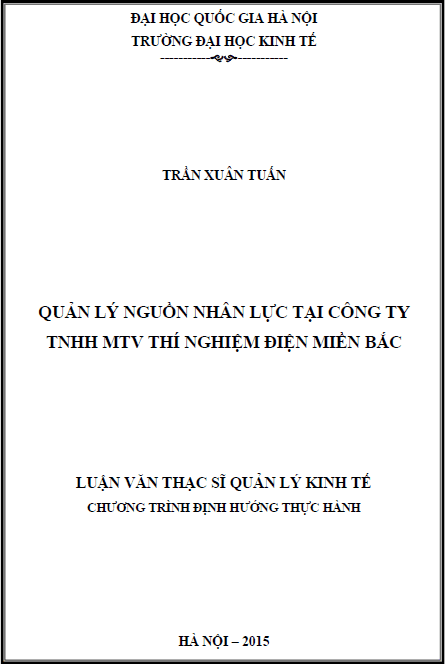 quan ly nguon nhan luc tai cong ty tnhh mtv thi nghiem dien mien bac