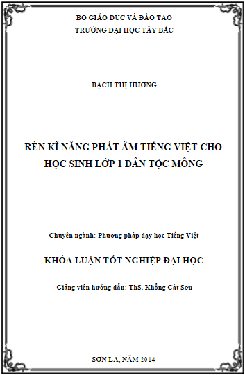 ren ki nang phat am tieng viet cho hoc sinh lop 1 dan toc mong