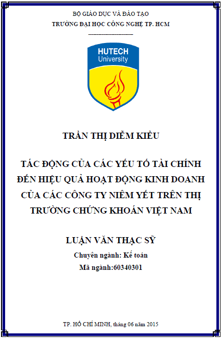 tac dong cua cac yeu to tai chinh den hieu qua hoat dong kinh doanh cua cac cong ty niem yet tren thi truong chung khoan viet nam