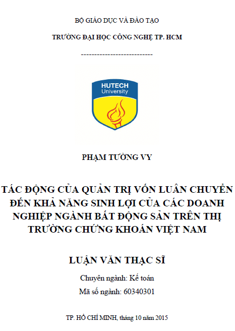 tac dong cua quan tri von luan chuyen den kha nang sinh loi cua cac doanh nghiep nganh bat dong san tren thi truong chung khoan viet nam
