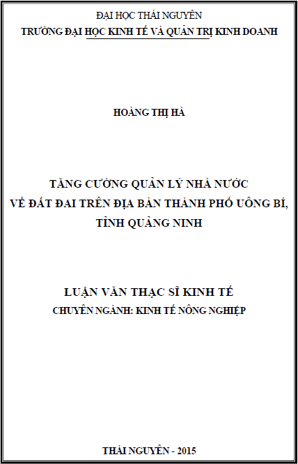 tang cuong quan ly nha nuoc ve dat dai tren dia ban thanh pho uong bi tinh quang ninh